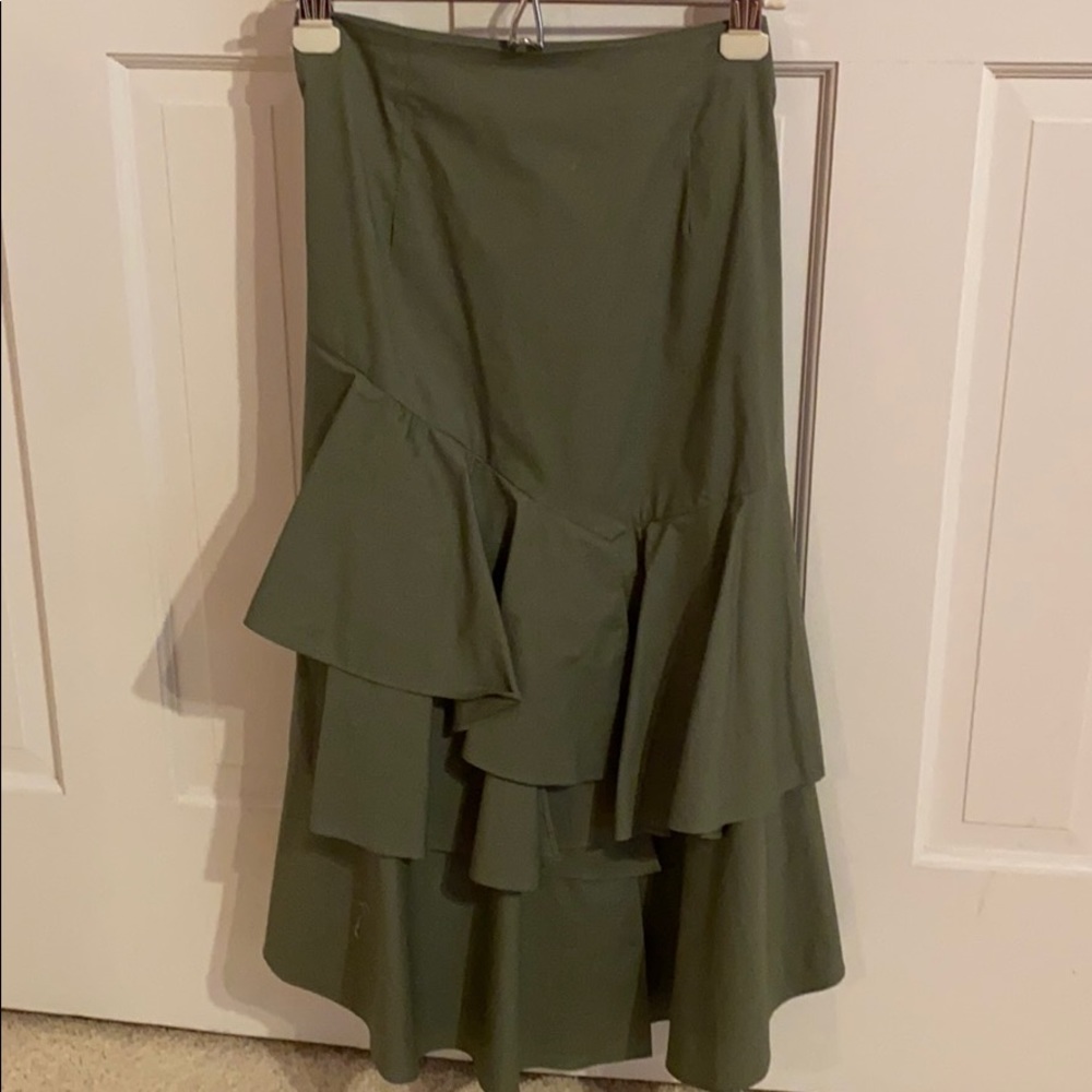 Vince Camino Olive Green Skirt